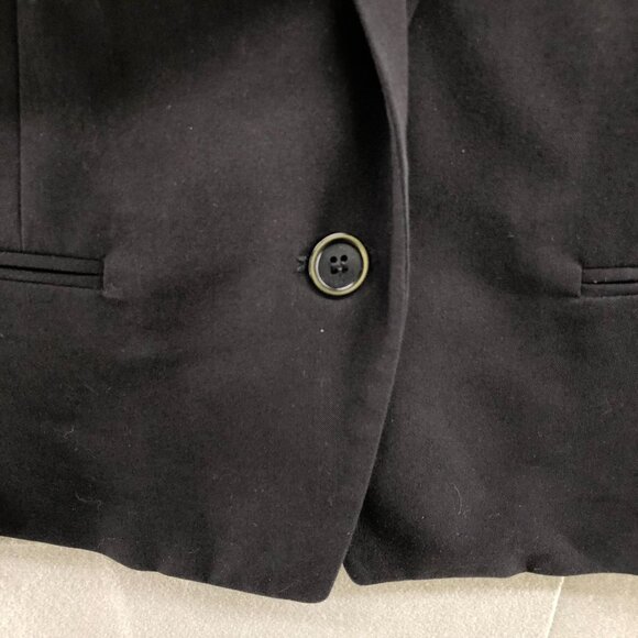 Theory Black Blazer Womens Size 2 Suit Jacket One Button Career Workwear - Picture 7 of 12